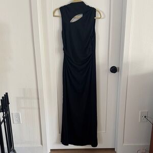 Josephine HJ x NAKD Black Dress with fringe cape/scarf